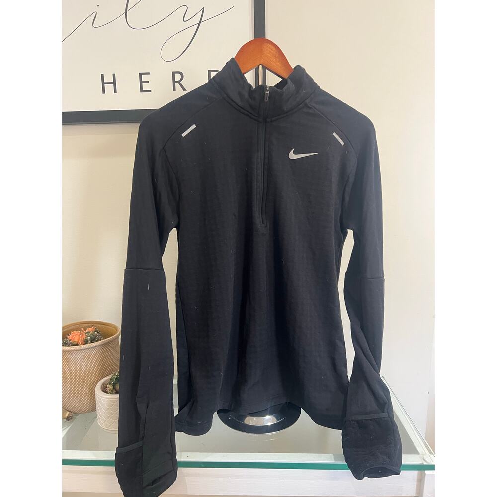 Nike Running Men’s 1/4 Zip Lightweight Sweatshirt – Black | Size Small